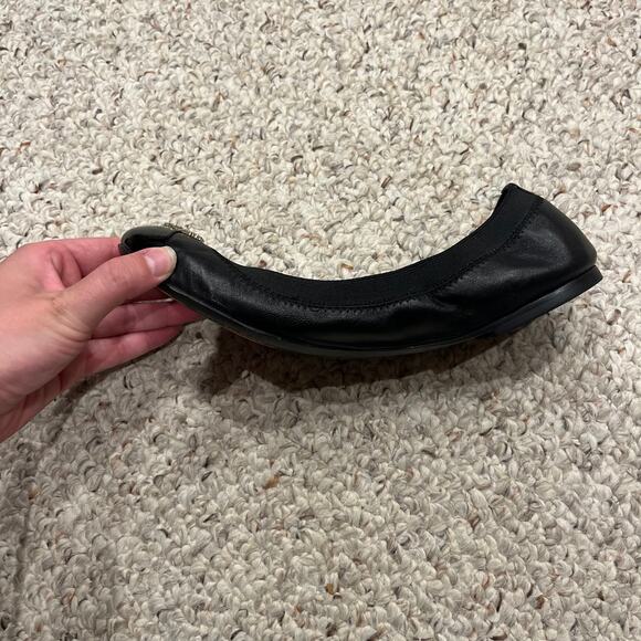 Tory Burch Jolie Ballet Flats Leather Sz 8.5 Casual Formal Elastic Band - Picture 4 of 8